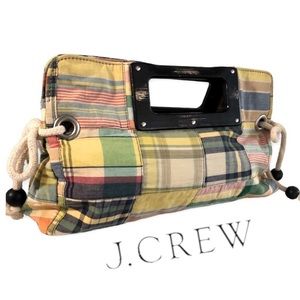 NWT J. Crew Madras Clutch 😊 SO FuN!